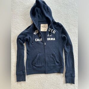 Navy blue zip up hoodie